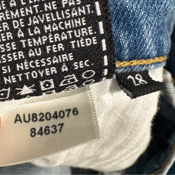 7 For All Mankind Roxanne Ankle Light Gallery Row 3 Raw Hem Blue Jeans Size 28 - Picture 15 of 15